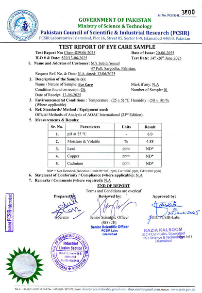 Eye Care - Natural & Organic Rs - 1999